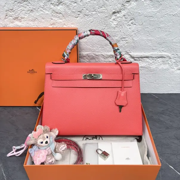 Pre-owned HERMÈS Leather Shoulder Bags 12.99'' X R25839 Shoulder Bag C8879725244 0403 LA Gia