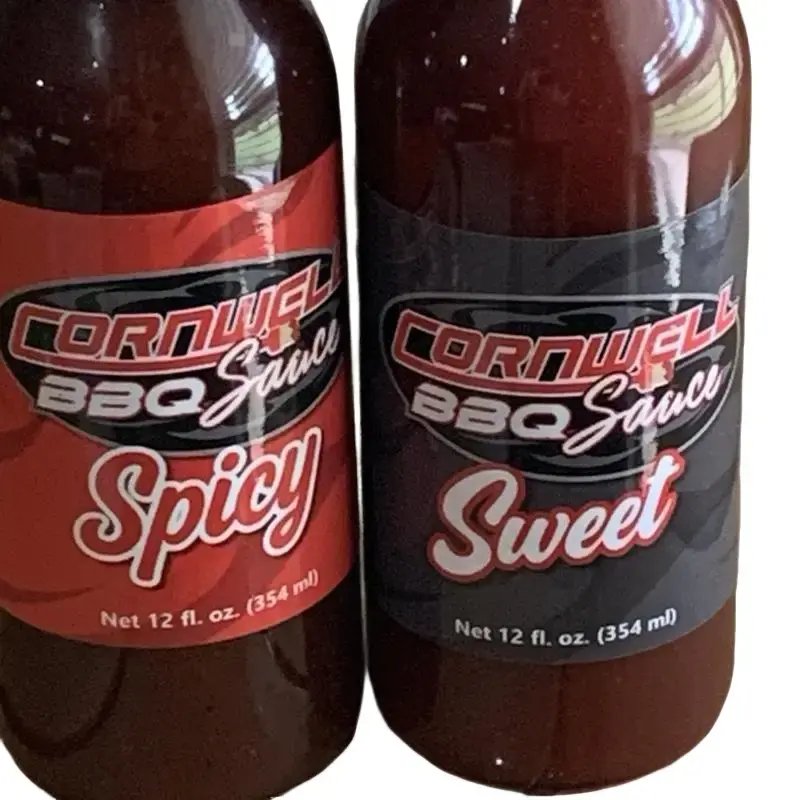 Cornwell BBQ Sauce Combo - Spicy & Sweet Flavors 12 fl oz Each Bottle 354 ml Total