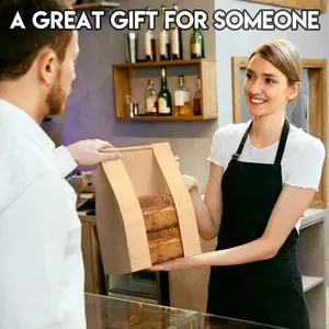 50/100 PCS Large Capacity Bread Bag with sealing sticker, Transparent Window Bread Toast Bag For Homemade Bread, Perfect For Wrapping And Storing Bakery Products School Supplies Food Bag Food Box Suitable For Candy Chocolate Cookies Etc.