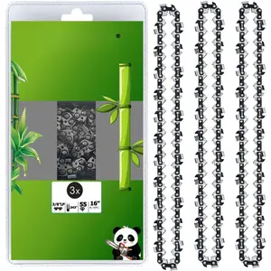 Glow Panda 16 Inch  Chain 3/8" LP Pitch .043" Gauge 55 Drive Links Fits Stihl MS170 MS171 MS180, Oregon, Poulan, 36100050055,61PMMC3-55 and ,R55-3 Pack