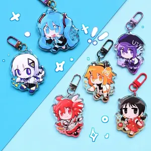 UTAU & Vocaloid GRADIENT Acrylic Keychains !! Adachi Rei, Teto, Defoko, Momone Momo, Miku, + More!, 2 side different expression