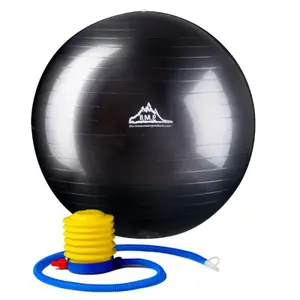 55 cm. Static Strength Exercise Stability Ball, Black