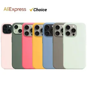 New Color For iPhone 15 Pro Max Animation Magsafe Liquid Silicone Magnetic Case 15Pro 15 Plus Case Wireless Charging Drop Cover