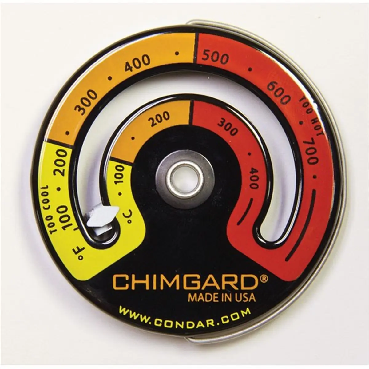 Condar Company 3-4 Chimgard Magnetic Stove Thermometer, Home Improvement Hardware Tool That Measures Temperature