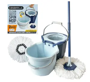Casabella Clean Water Spin Mop with Extra Mop Head Refill