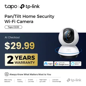 TP-Link & Tapo C220 2K Pan/Tilt Smart Security Camera – Pet & Baby Monitor with Motion Tracking, Starlight Night Vision, 2-Way Audio, 512 GB Local/Cloud Storage, Alexa & Google Home  #SummerWins #DealsForYouDays