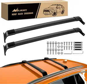 Nilight Car Accessory Roof Rack Cross Bars, Adjustable Length Aluminum Rails Fit for Jeep Grand Cherokee L 3-Row 2021-2023 & Grand Cherokee WL 2-Row 2022-2023, Compatible with Rooftop Cargo Tent, Kayak Carrier Roof Ladder Rack Vehicle