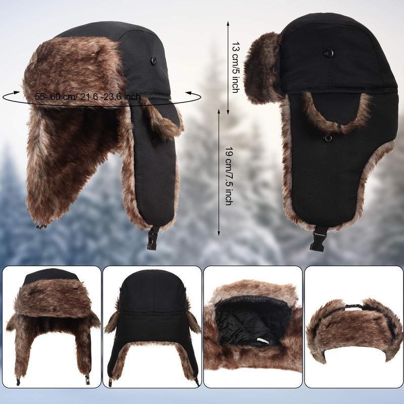 Faux Fur Reflective Aviator Trapper Hat – Warm Windproof Winter Cap for Outdoor Snow Activities and Cold Weather Protection Faux Fur Reflective Aviator Trapper Hat – Warm Windproof Winter Cap for Outdoor Snow Activities and Cold Weather Protection