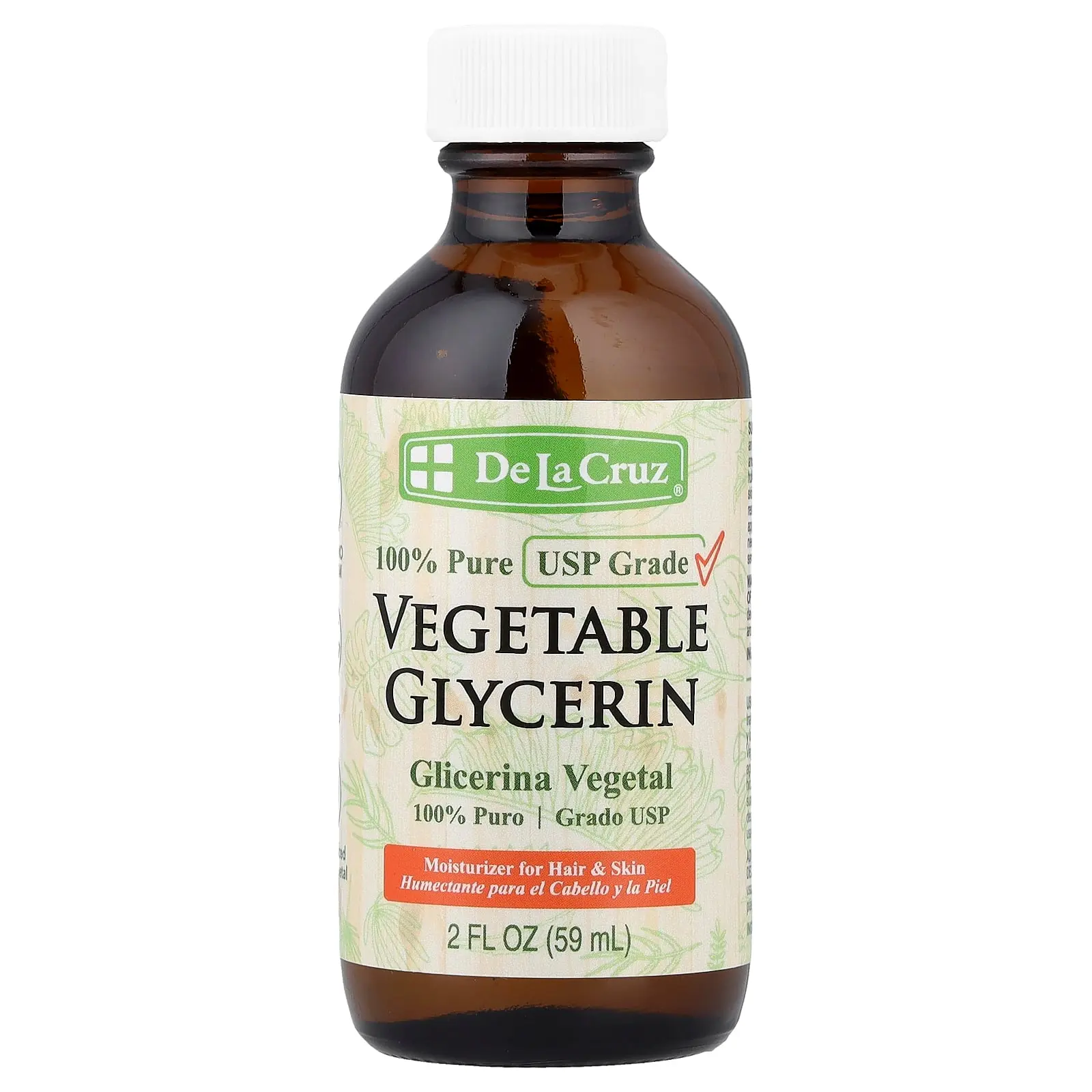 De La Cruz 100% Pure Vegetable Glycerin, 2 fl oz (59 ml)