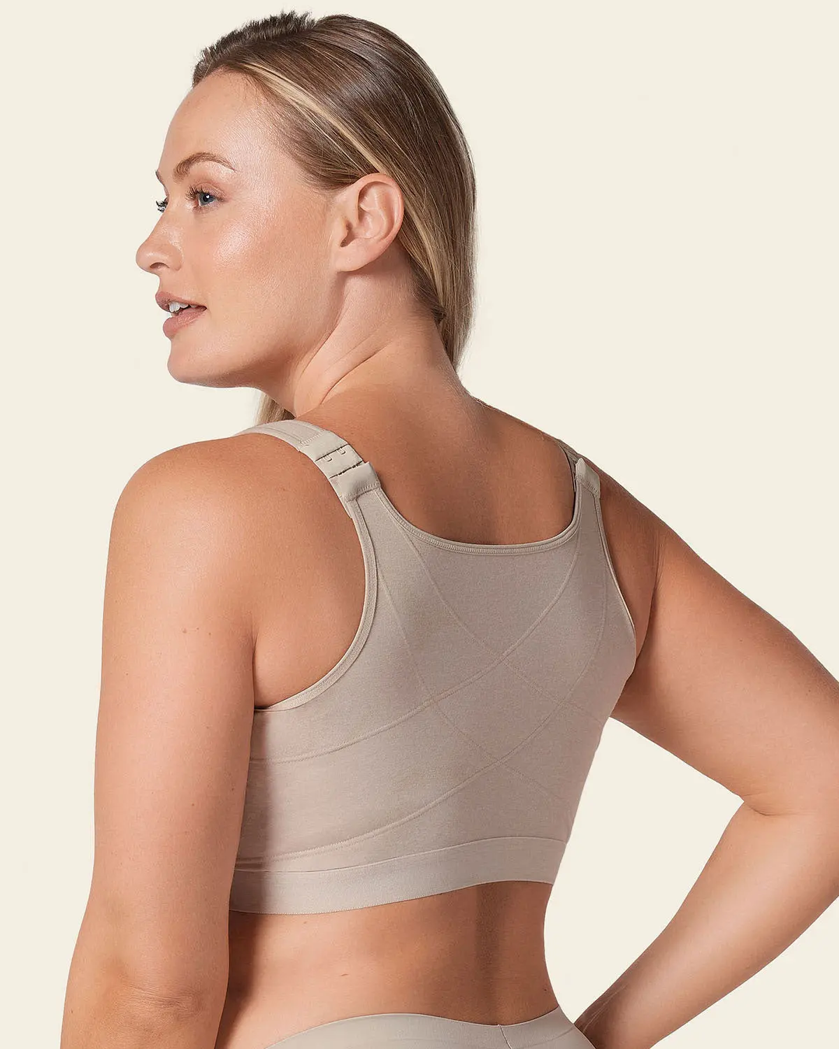 Leonisa All-in-One Stretch Cotton Wireless Posture Corrector Bra -  Light Padded