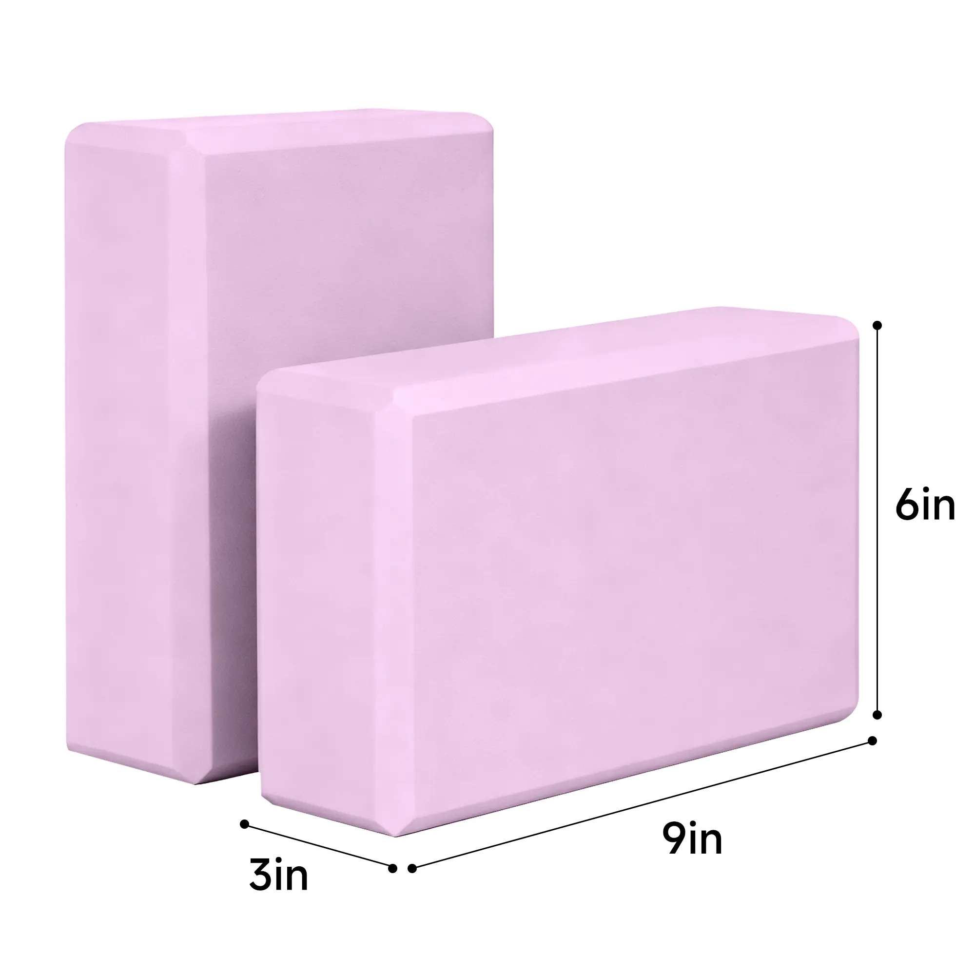 Yoga brick purple 2, Yoga Brick Foam Blocks EVA Foam Block Yoga Props Accessories for Yoga Pilates Stretching and Meditation