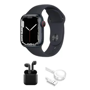 Refurbished Apple Watch Series 7 Aluminum (GPS Only, No Cellular) Excellent Condition with Wireless Earbuds & 1 Year Warranty