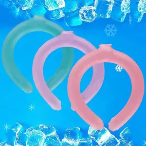 Summer Cooling Ice Ring Necklace, Reusable Neck Cooler for Outdoor Workouts, Long-Lasting Coolness, Freeze Before Use