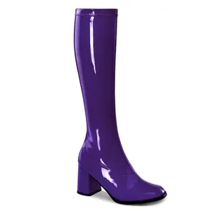 Women's Purple Patent Leather 3-in Heel GOGO-300 Sandals, Women's Footwear, Stylish Shoe for Casual Outings
