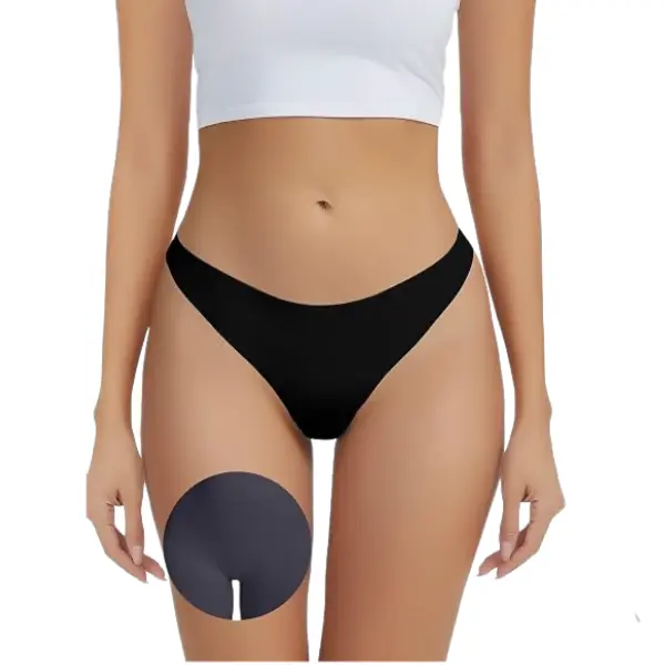 Women Seamless Anti Camel Toe Thongs No VPL Concealer Invisible Soft Workout Underwear