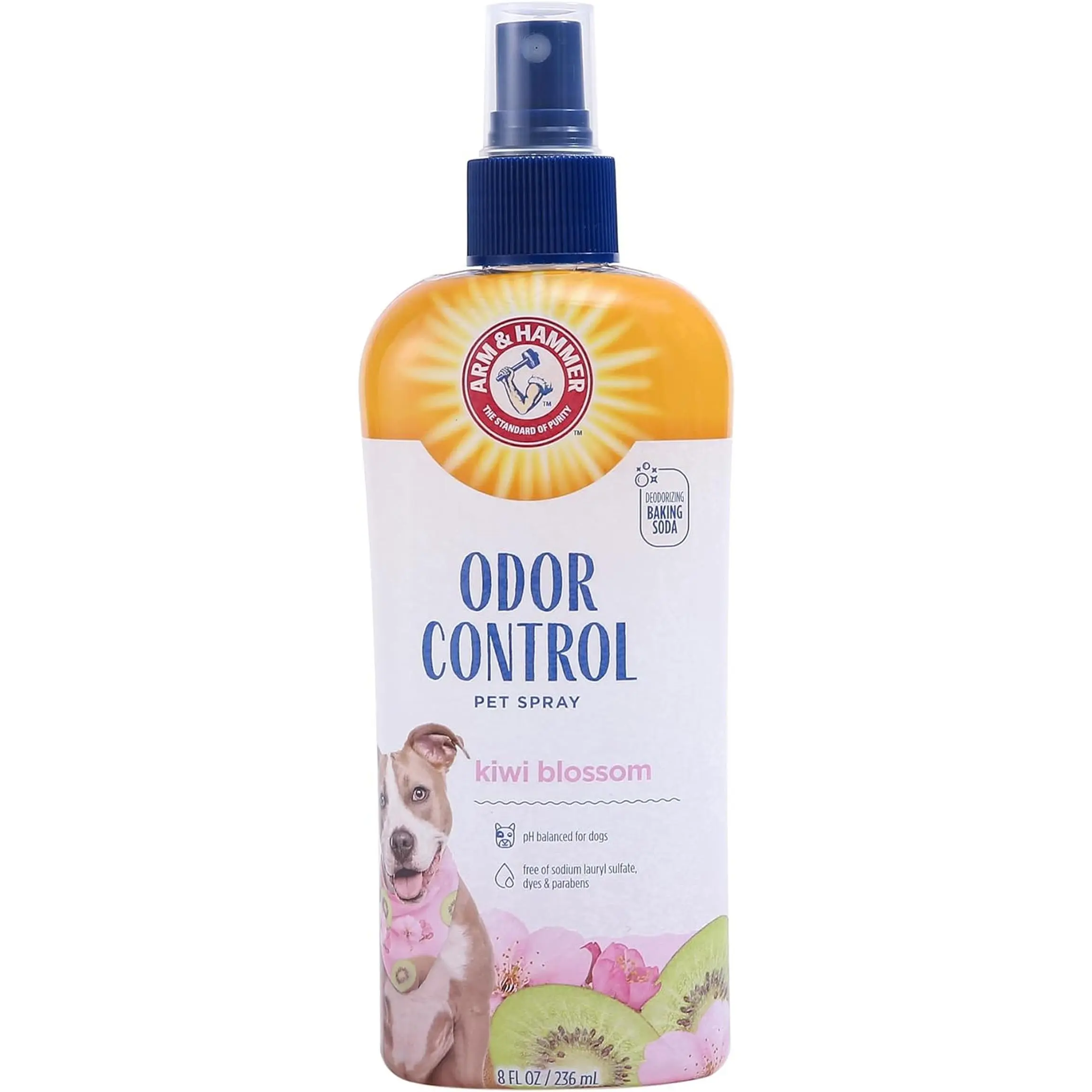 Arm & Hammer for Pets Super Deodorizing Spray for Dogs Kiwi Blossom Scent 8 Ounces Odor Eliminating Formula pH Balanced Paraben Free Hypoallergenic