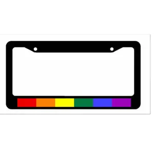 LGBT Gay Pride Rainbow Flag License Plate Frame, Ideal, Car Accessories