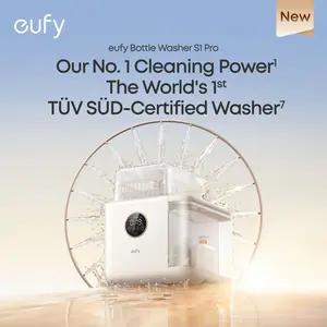 eufy Bottle Washer S1 Pro & Bottle Washer S1,  Built-in Water Softener, All-in-One 3D HydroBlast Washer, 212°F Steam Sterilizer & Thoroughly Fast Dryer, Largest 10-Bottle Capacity, Smart App Control, Hands-Free.