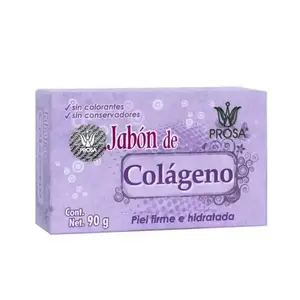 PROSA Collagen Bar Soap Set of 3 with Aloe Vera 3.17 oz Each for Firm Hydrated Skin No Preservatives