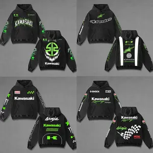 COLLECTION Retro Kawasaki Racing Washed Hoodie Vintage Motorcycle, GP of The Americas Sportbike Graphic Merch, Acid Washed Streetwear Clothing, Unisex Dirt Bike Racing Hoodie, Vintage Motorsport Apparel, Speed Culture Men's Wear for Biker