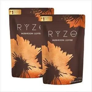 USDA Organic RYZE Mushroom Coffee - USA-Grown Instant Healthcare Dietary Supplement with 6 Adaptogenic Mushrooms, MCT Oil, Lion's Mane, Turkey Tail, Vitamins for Energy & Focus - 30 Servings