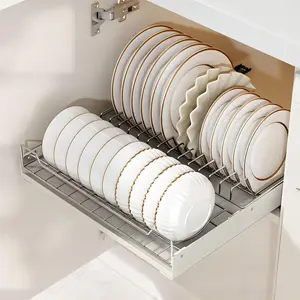 Pull out Cabinet Organizer Fixed with Adhesive Nano Film, Heavy Duty Sliding Basket Organizer Drawer, Pull Out Drawer for Kitchen Under Sink Organizer, Pantry, Bathroom,1 Pack Collapsible Rectangular Non-slip With Drawers Square With Lid