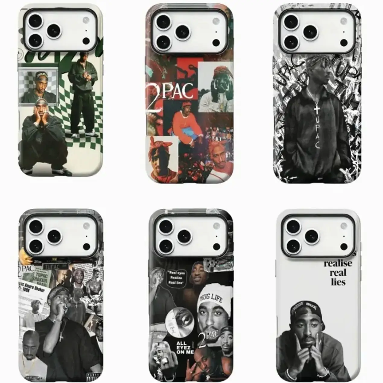 2Pac Rapper Cool Phone Case Cover Compatible with iPhone X, 11, 12, 13, 14, 15, 16, 17 Plus Pro Promax & SS Galaxy S21-26 Series