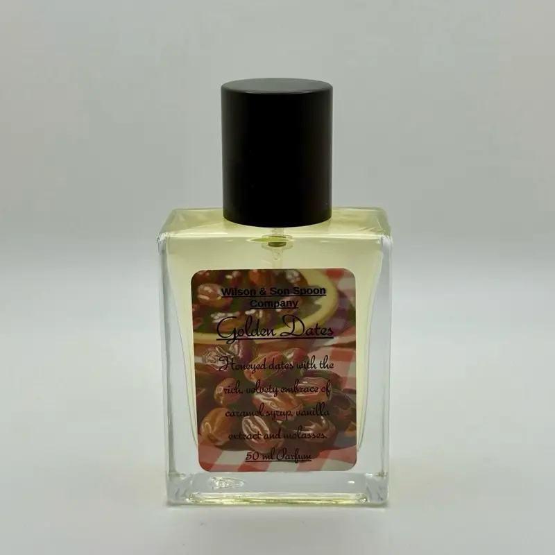 Wilson & Son Spoon Company Golden Dates Unisex EDP Fragrance Spray - 50ml Alcohol-Based, Parfum-Strength Limited Edition, Punchy Flavored Purse-Sized Fragrance with Dates & Caramel Scent, Fragrances
