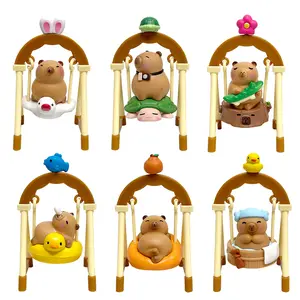 Capybara swing blind box ornaments shaking capybara leisurely decompression mood model hand-made ornaments gift