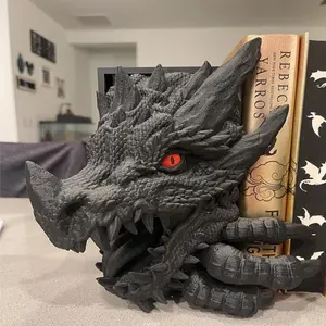 Dragon & Book Design Resin Ornament, Creative Desktop Decoration, Fantastic Resin Art Ornament for Office & Home, Perfect Gift for Dragon Lovers, Figurine