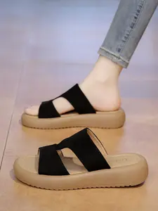 Women's Thick Sole Sandals Summer New Soft Bottom Casual Beach Shoes Comfortable Large Size Pregnant Women Slippers