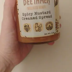 BeeTamer's Spicy Honey Mustard, Creamed Spread, Made with Raw Honey Apple Cider Vinegar, Healthier Choice, Low Heat, Flavorful Healthy