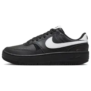 Women's Nike Gamma Force Low-Top Lace-Up Skate Shoes - Black and White, Retro Look, Casual Wear, Breathable Mesh, Rubber Sole, Comfortable, Durable
