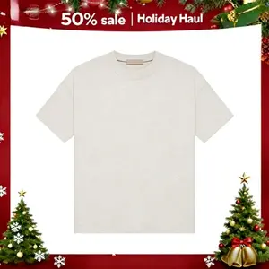 T-Shirt Men's Loose Fit Trendy Streetwear Beige Short Sleeve Summer Outfits 2000s Style