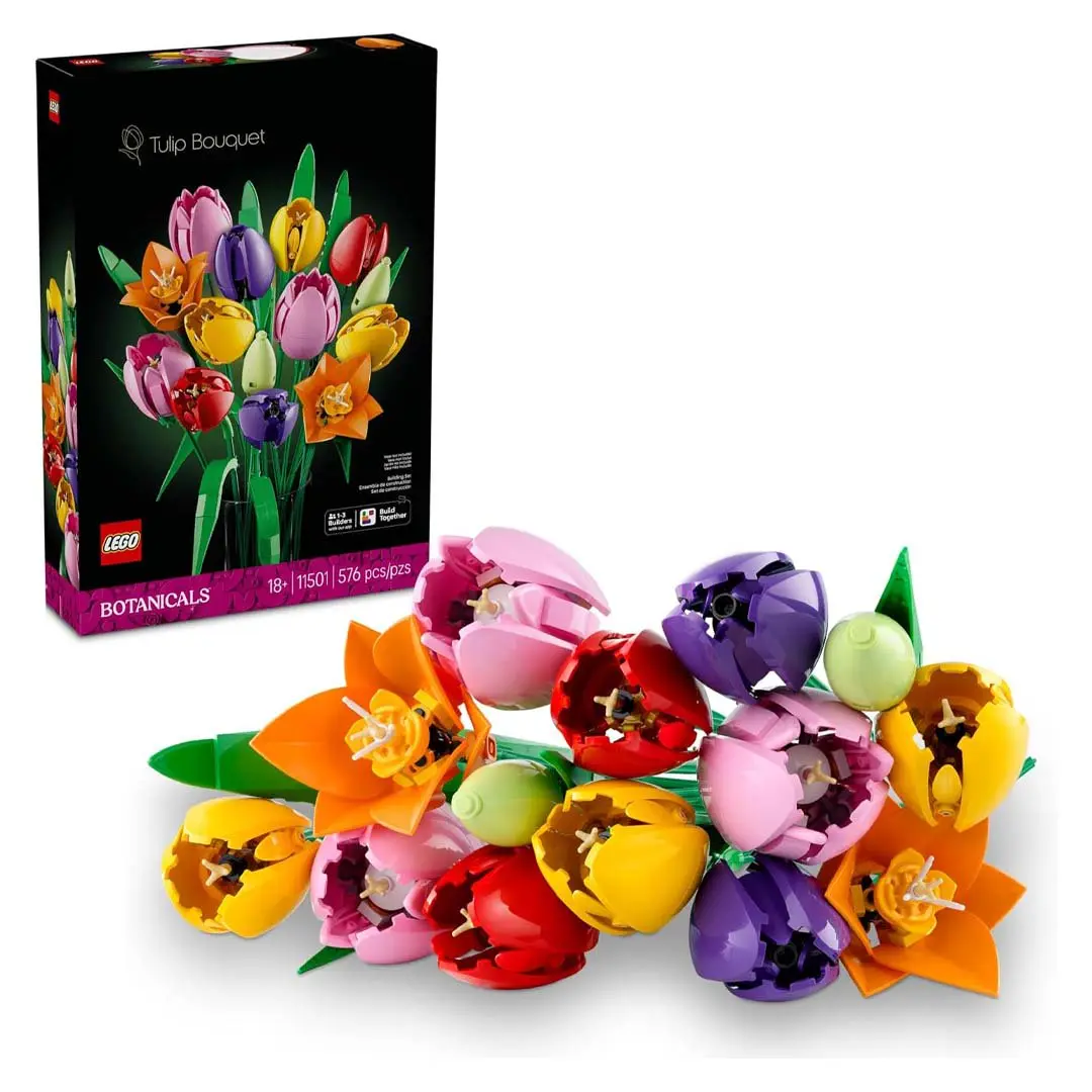 LEGO Botanicals Tulip Bouquet (11501) Decorative Flower Set, Nature-Inspired Home Decor, Thoughtful Gift for Friends & Home Supplies