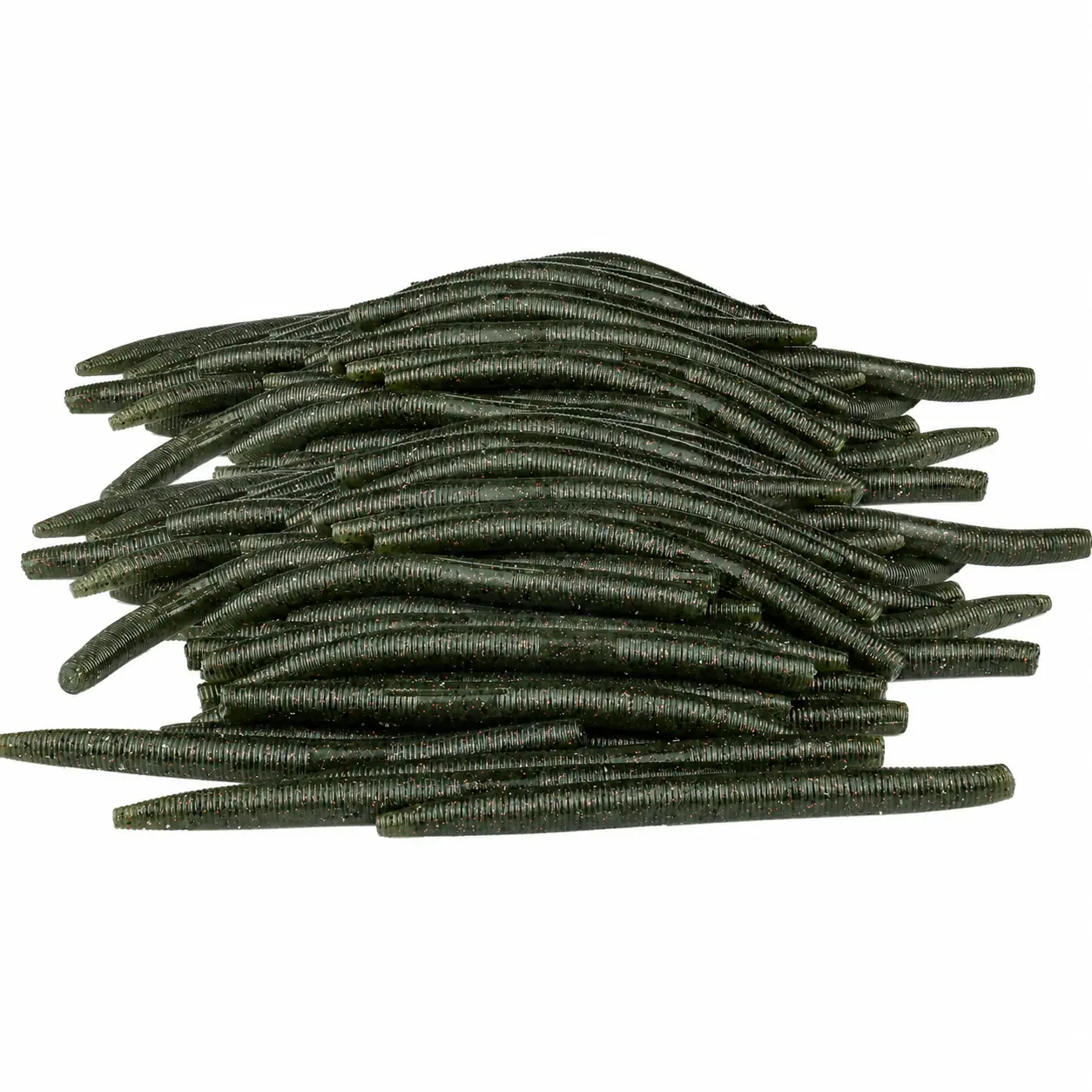 100PCS Senko Worms 5" Watermelon Red Flake – Salt Infused Soft Plastic Bass Fishing Lures
