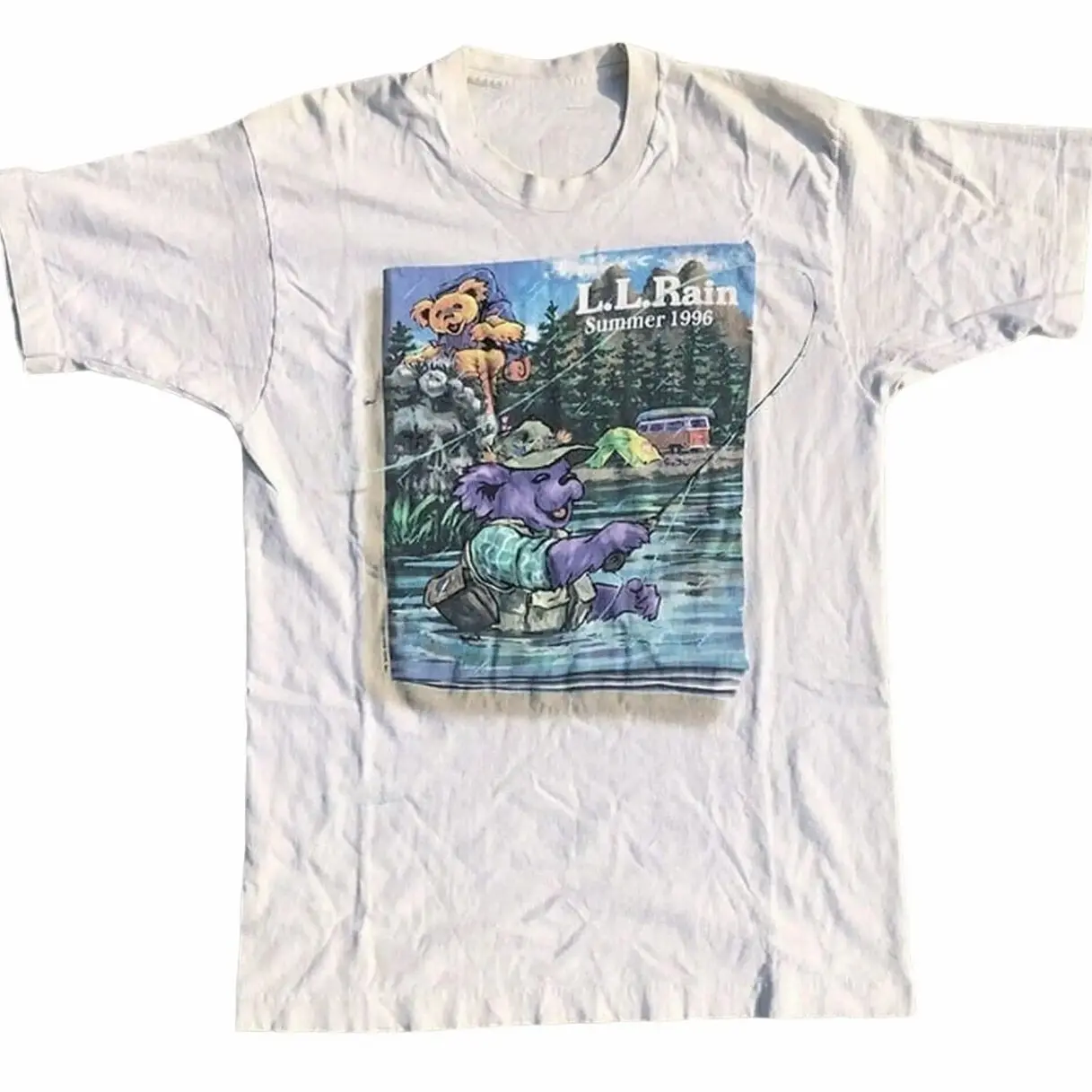 Grateful Dead Vintage 1996 LL Rain Summer Tour T ShirtAesthetic Boho Graphic Tshirt Tee Top Womenswear Streetwear Summer