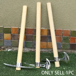 Stainless Steel Dual-Use Cross Ice Axe, Portable Outdoor Small Pickaxe, Garden Tool, Tree Root Digging Piolet, Hiking Piolet, Hand Tools