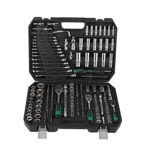 Professional 216 Piece Mechanics Tool Set and Socket Set, SAE and Metric, Car Tool Set Box, Tool Combination Set for Repair Shops, DIY, Home Maintenance