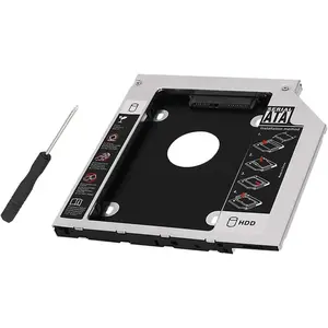 Padarsey 2nd HDD SSD Hard Drive  Tray Replacement for MacBook Pro 13/15/17 inch A1278 A1286 A1297 2008 2009 2010 2011 2012 Internal Laptop CD/DVD-ROM Optical SuperDrive Adapter to 2.5 Inch 9.5MM