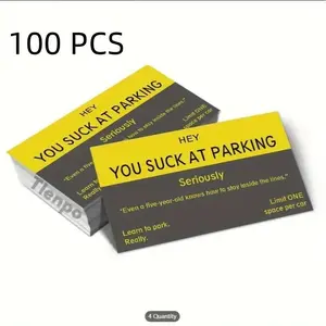 Funny Parking Ticket, 100pcs/set Waterproof Parking Violation Ticket, Car Exterior Accessories for Car Decoration, Car Decals, Vehicle Exterior Decoration