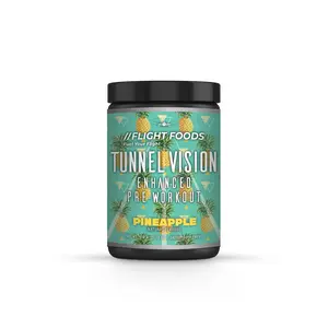 FLIGHT FOODS Tunnel Vision Pre-Workout Pineapple - No Sweetener, Enhanced Focus & Energy, Pineapple Flavor, Ideal for Athletes & Fitness Enthusiasts