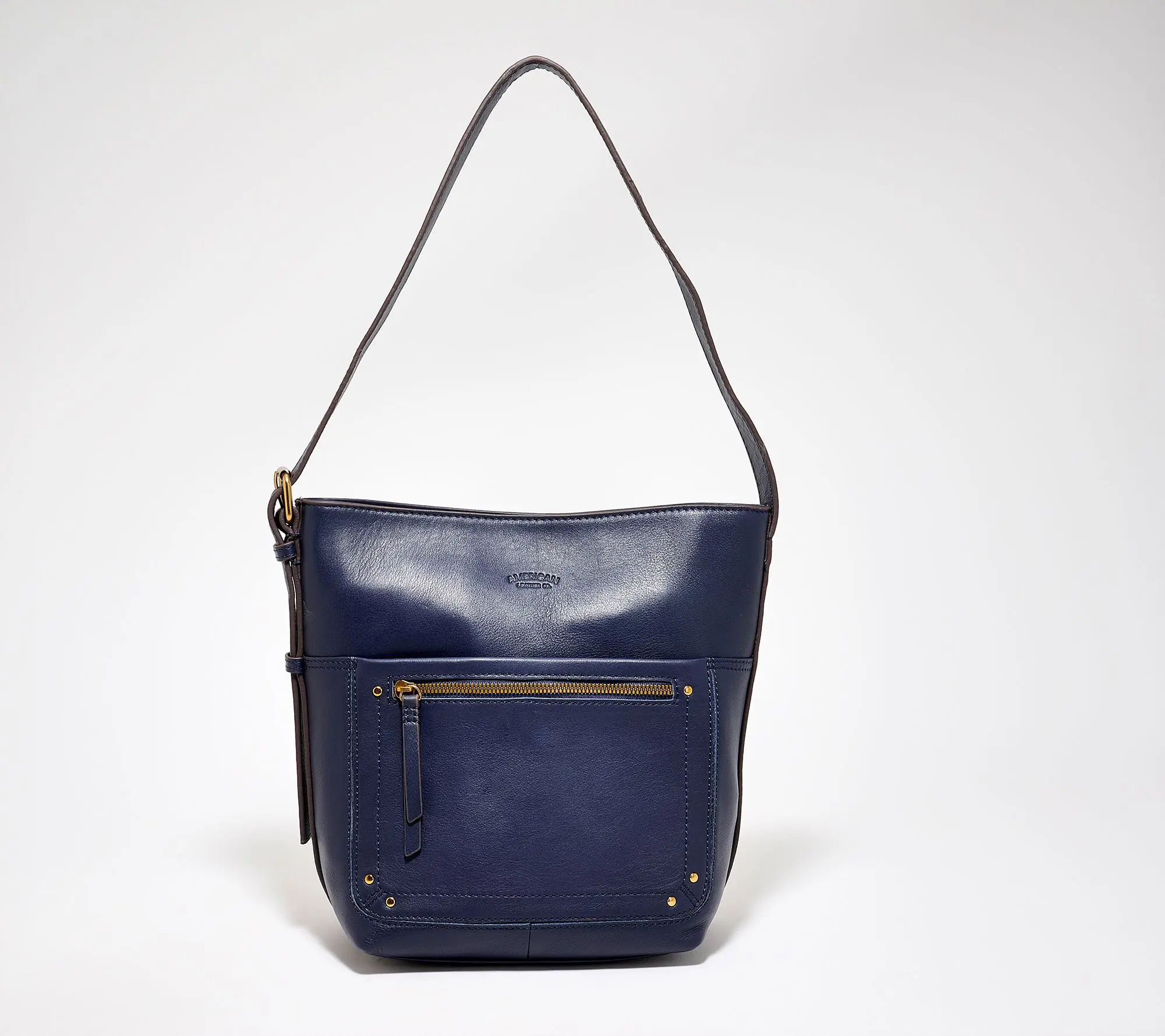 American Leather Co. Jamestown Leather Bucket Hobo