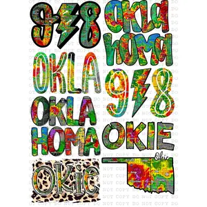 22"x30" Oklahoma 918 Weather Premade Direct-To-Film Gang Sheet