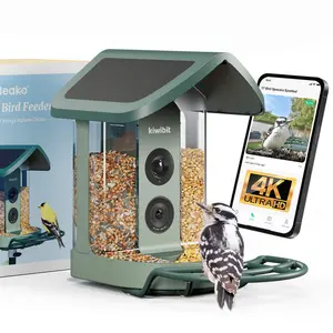 Kiwibit Bird Feeder 2 4K AI Camera with Solar Panel
