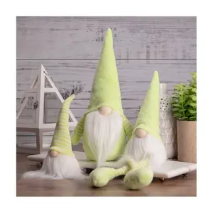 Northlight Lime Green and White Sitting SpringGnome Figure Northlight Lime Green and White Sitting SpringGnome Figure