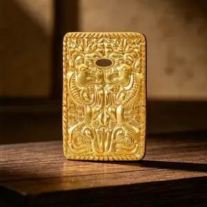Beijing Forbidden City Cultural Refrigerator Magnet, Gold Horse Pattern Design, Unique Souvenir, Decorative Kitchen Accessory