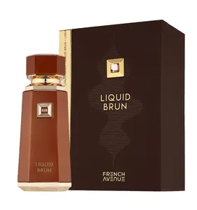 Fragrance World Liquid Brun Eau de Parfum Spray 3.4 Oz for Men - Citrus Musk Amber Bergamot Coconut Amber Notes