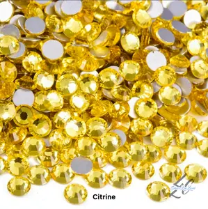 Citrine Glass Rhinestones 1440pcs ✨ High Quality Flatback Non Hotfix (SS10)
