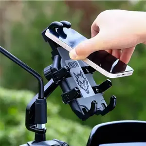 Bicycle phone holder is suitable for 4.7-7.1inch smartphones, with a safety lock design, 360 ° rotation, and full protection for eight grip motorcycle phone holders. Creative electric bicycle/scooter navigation phone holder Mount Universal Phone Holder